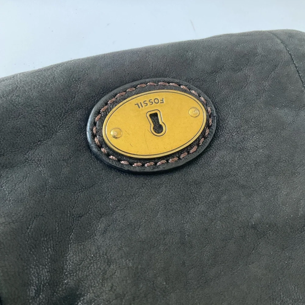 Fossil Black Leather Crossbody with Brass Accent - Picture 15 of 16